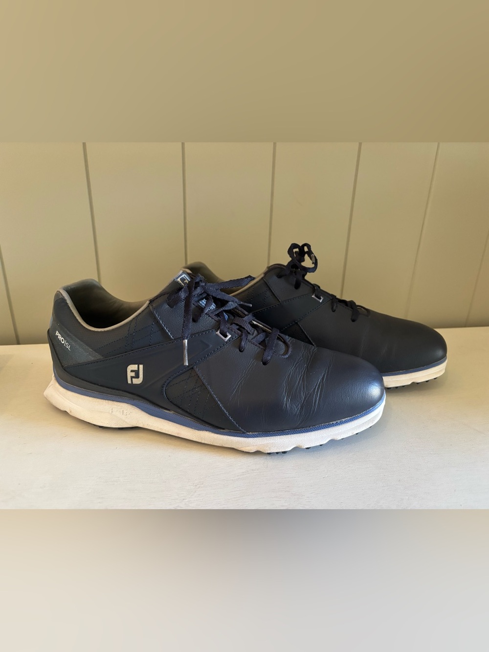 Footjoy Pro SL Spikeless Golf Shoes 53812 MyJoys Navy Comfort Mens Size 10.5
